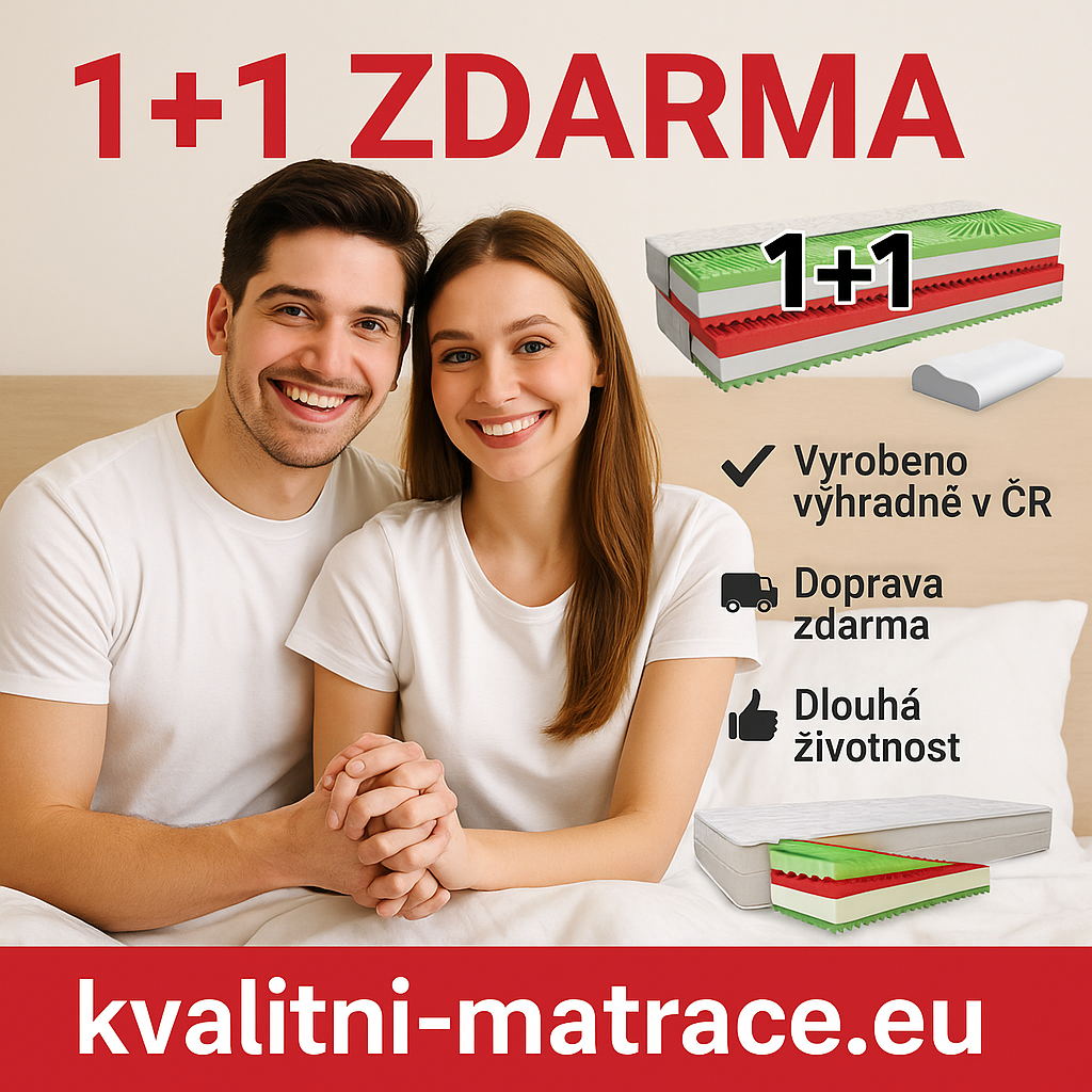 Akce 1+1 zdarma na české matrace 90×200